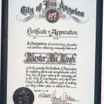 美國洛杉磯市政府獎狀